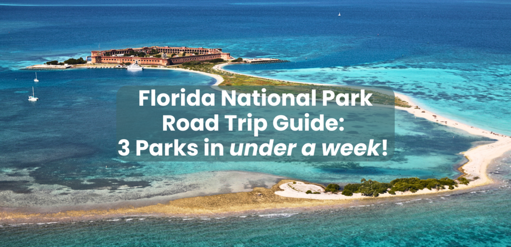 Aerial view of Dry Tortugas National Park, a must-see destination on a Florida National Park Roadtrip.