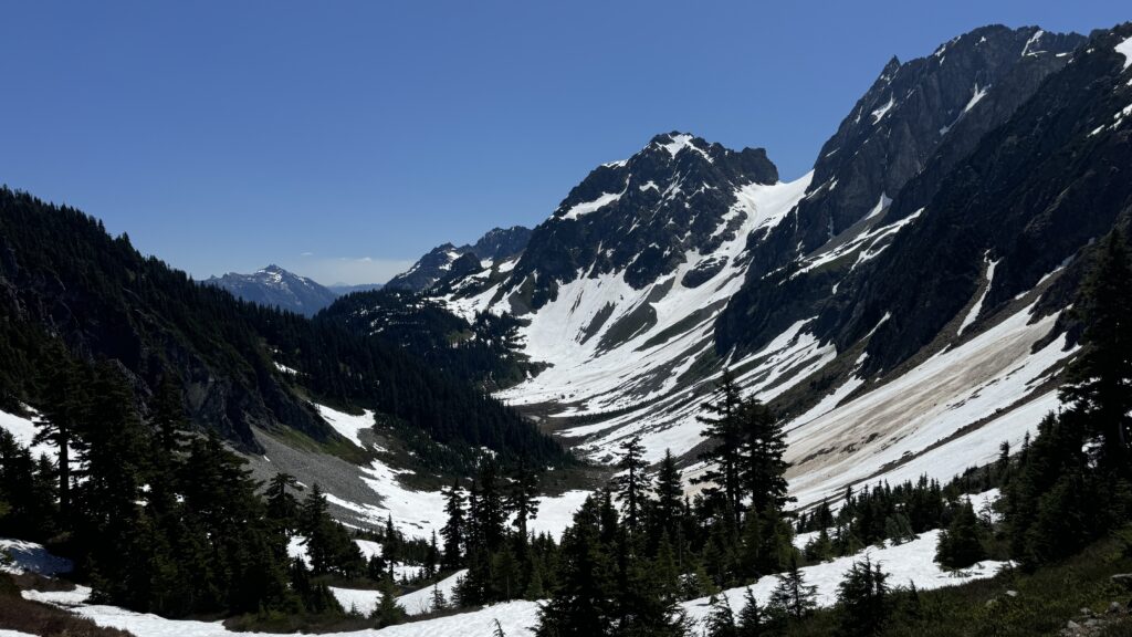 scenic view at Cascade Pass in North Cascades National park