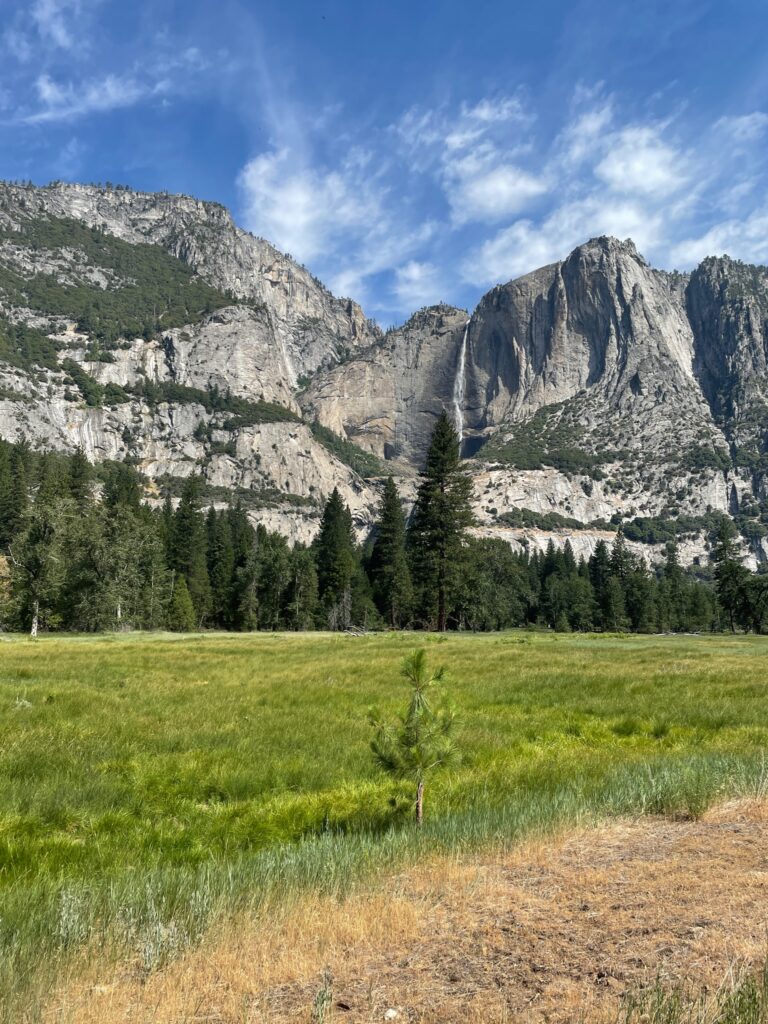 Yosemite Falls in Yosemite National Park, showcasing the park's iconic waterfall and stunning natural beauty.