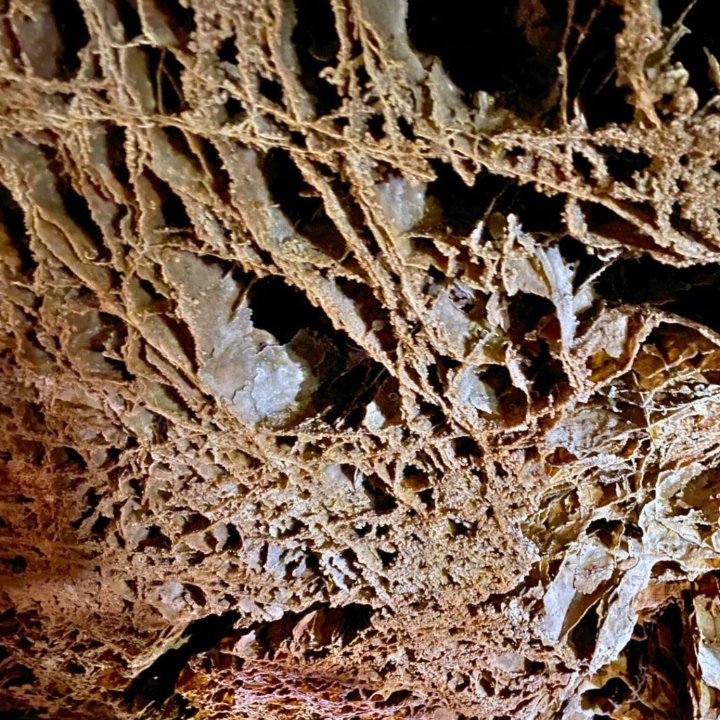 Unique boxwork formations inside Wind Cave, one of the best Cave National Parks.