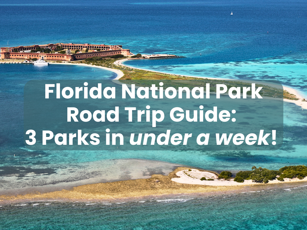 Aerial view of Dry Tortugas National Park, a must-see destination on a Florida National Park Roadtrip.