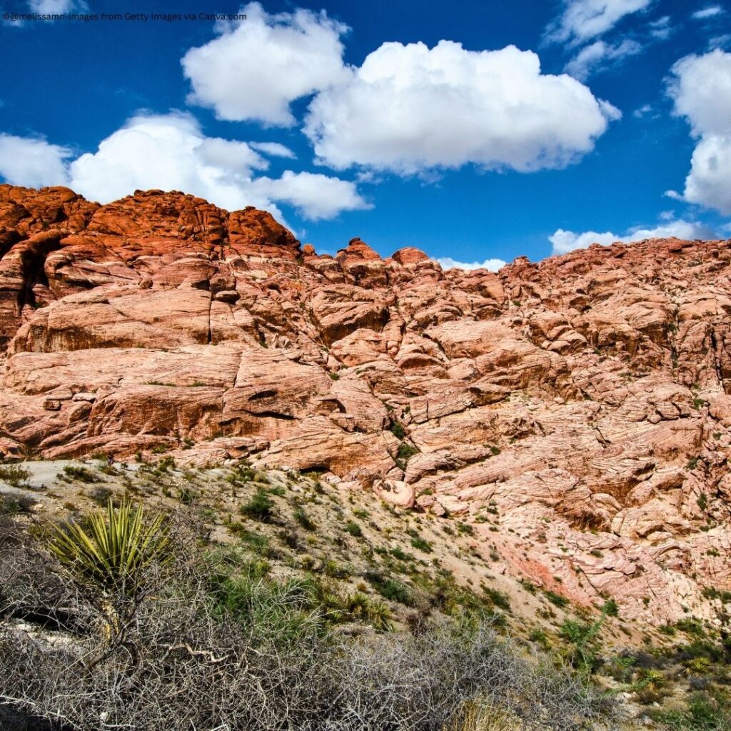 Red Rock Canyon’s dramatic rock formations and desert landscape, a must-see outdoor escape in Las Vegas for nature lovers and adventure seekers.