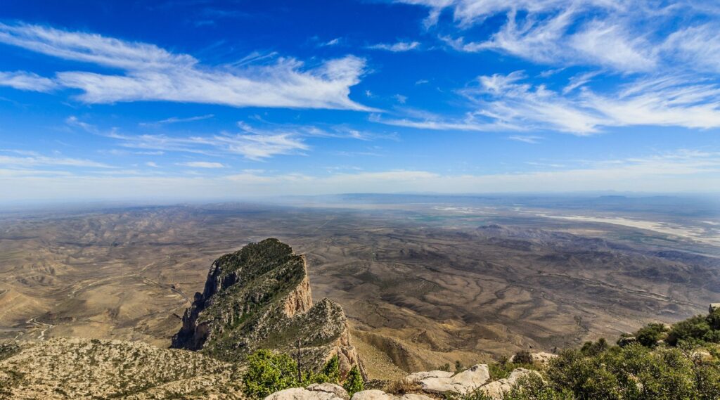 image of the view at Guadalupe Peak, a great view at one of the Least Crowded National Parks