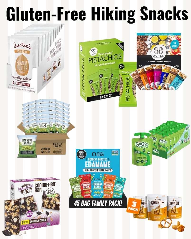 Various Gluten-Free Hiking Snacks that will keep you fueled and satiated on the trail.