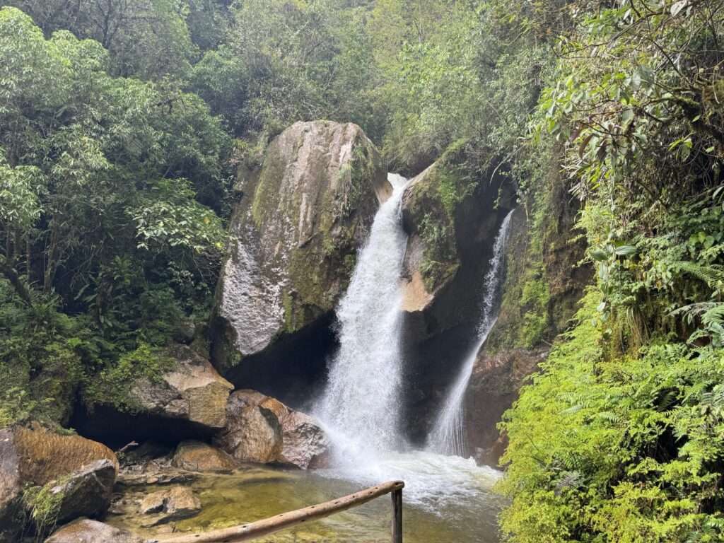 A waterfall in aguas calinetes
