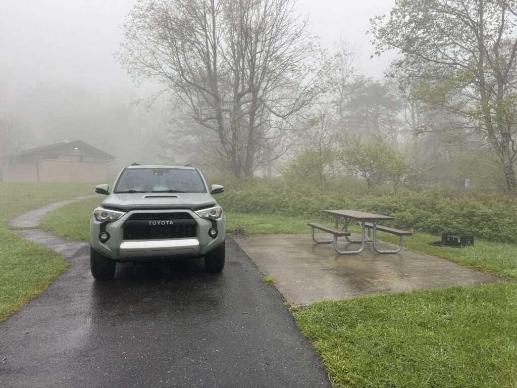 An image of our 4runner, the vehicle we use for our car camping setup