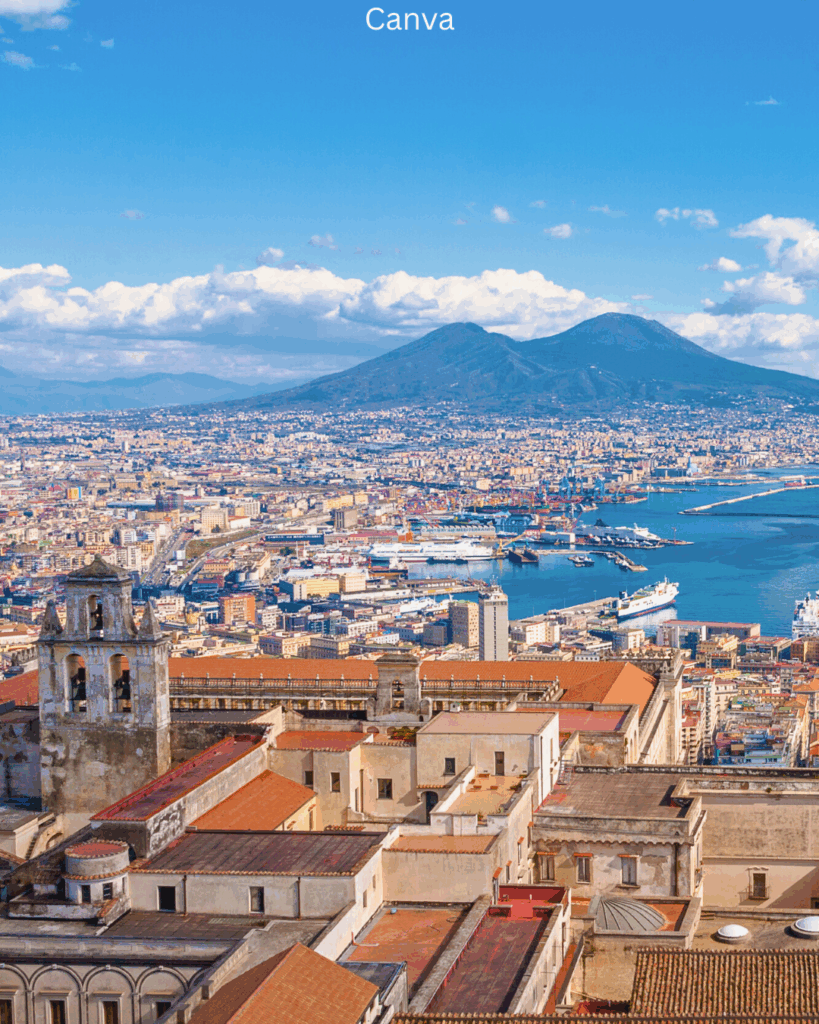 Stunning viewpoint of Naples and Mount Vesuvius 